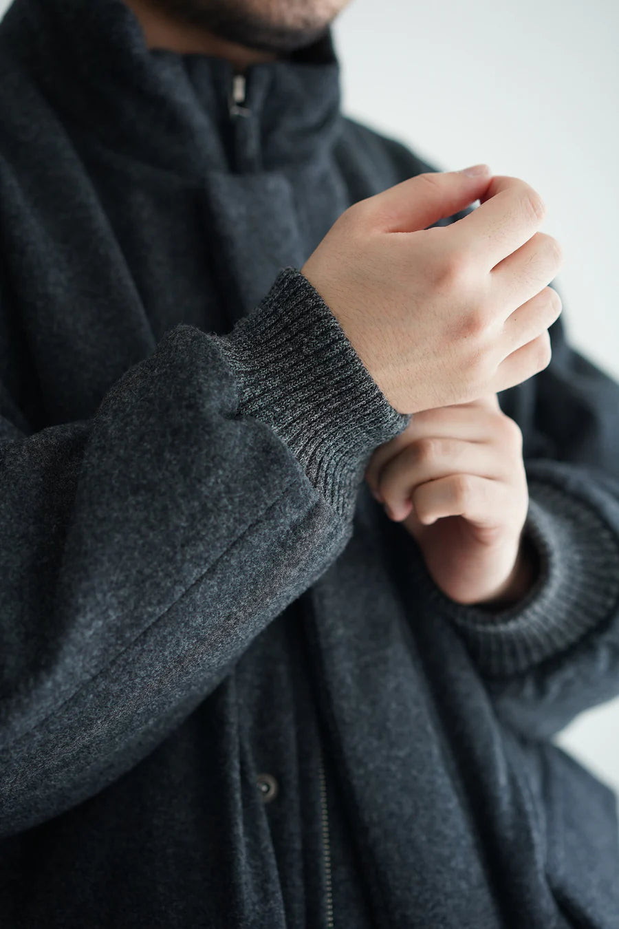 STILL BY HAND Padded Wool Blouson