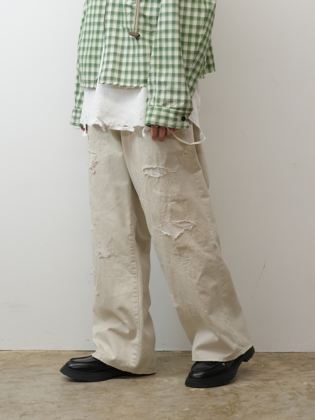 【新品未使用】REMAKE WIDE CHINO TROUSERS ANCELLM REMAKE WIDE CHINO TROUSERS – unexpected store