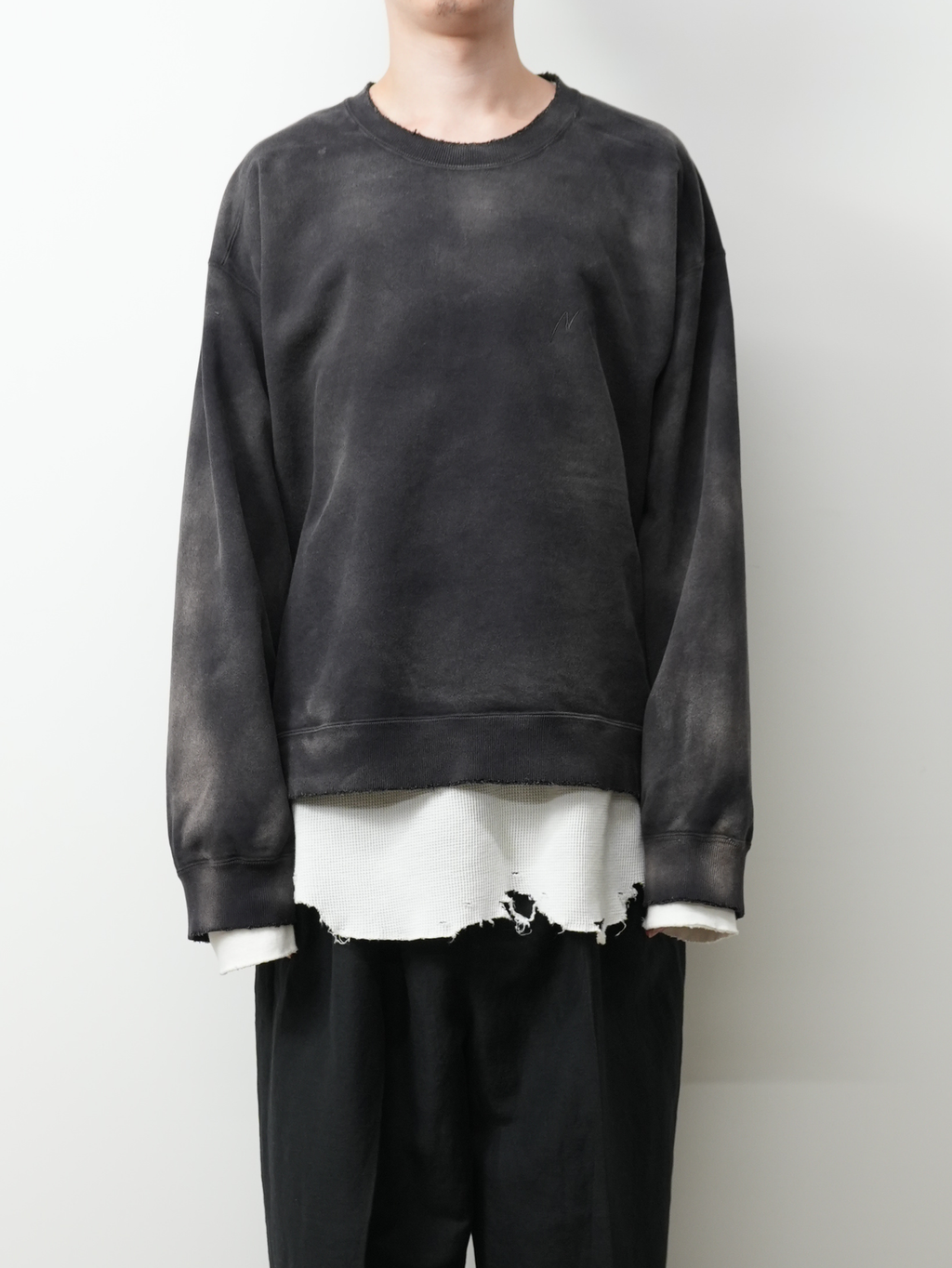 ANCELLM UNEVENNESS SWEAT SHIRT