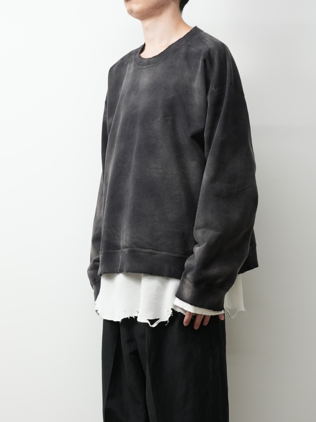 ANCELLM UNEVENNESS SWEAT SHIRT