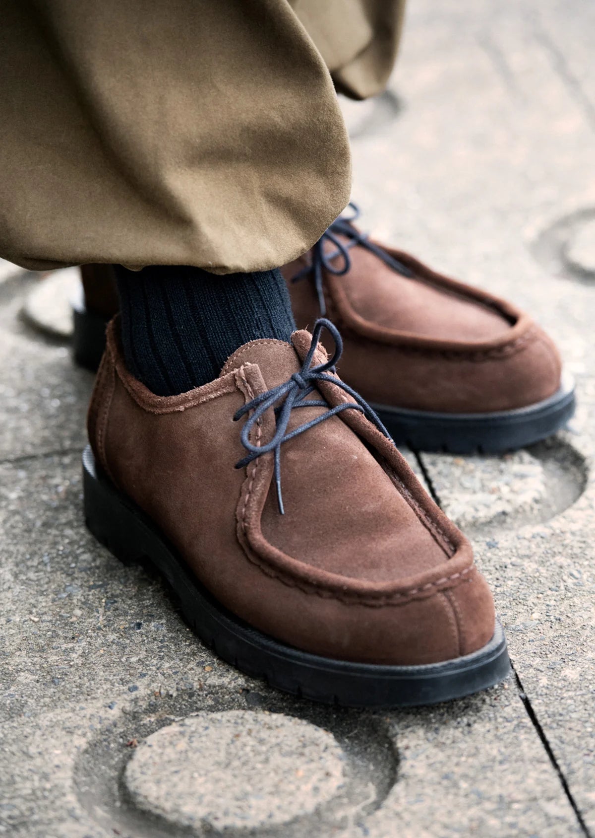 RoToTo COTTON WOOL RIBBED CREW SOCKS