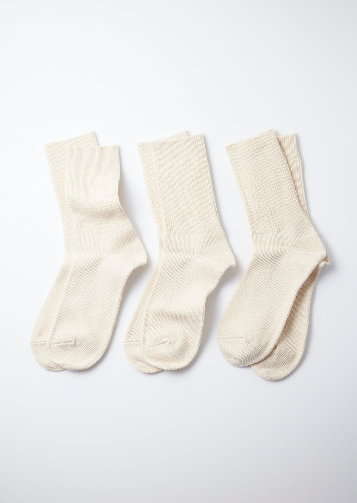 RoToTo ORGANIC DAILY 3 PACK RIBBED CREW SOCKS