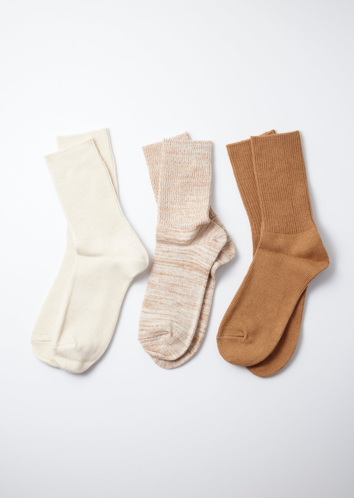 RoToTo ORGANIC DAILY 3 PACK RIBBED CREW SOCKS