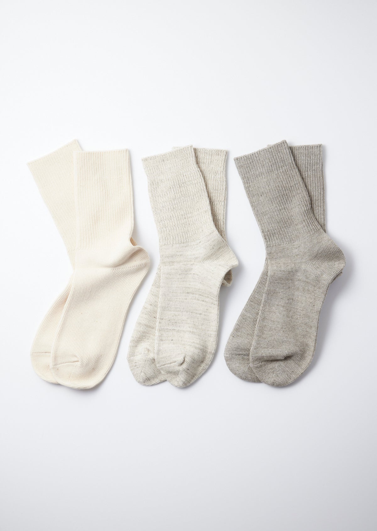 RoToTo ORGANIC DAILY 3 PACK RIBBED CREW SOCKS