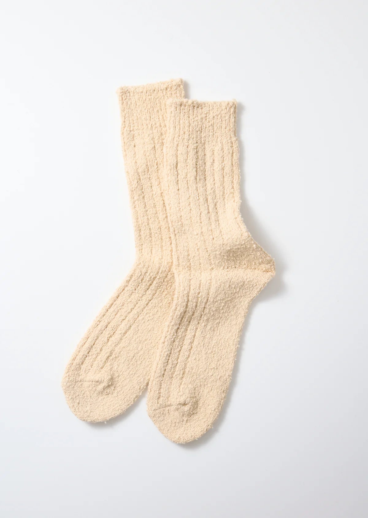 RoToTo RECYCLED COTTON BOUCLE CREW SOCKS