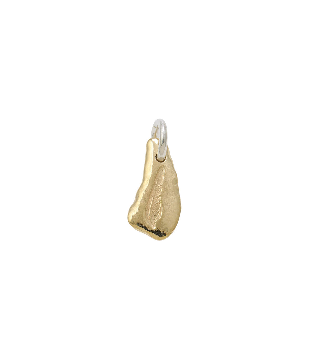 LARRY SMITH 18K GOLD TEARDROP NUGGET PENDANT