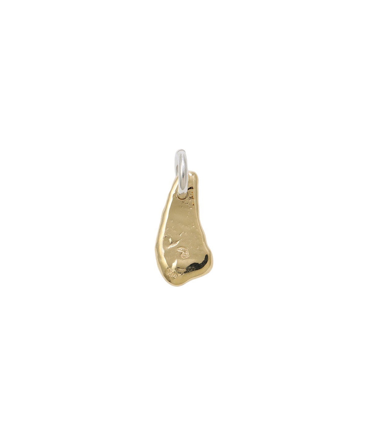 LARRY SMITH 18K GOLD TEARDROP NUGGET PENDANT