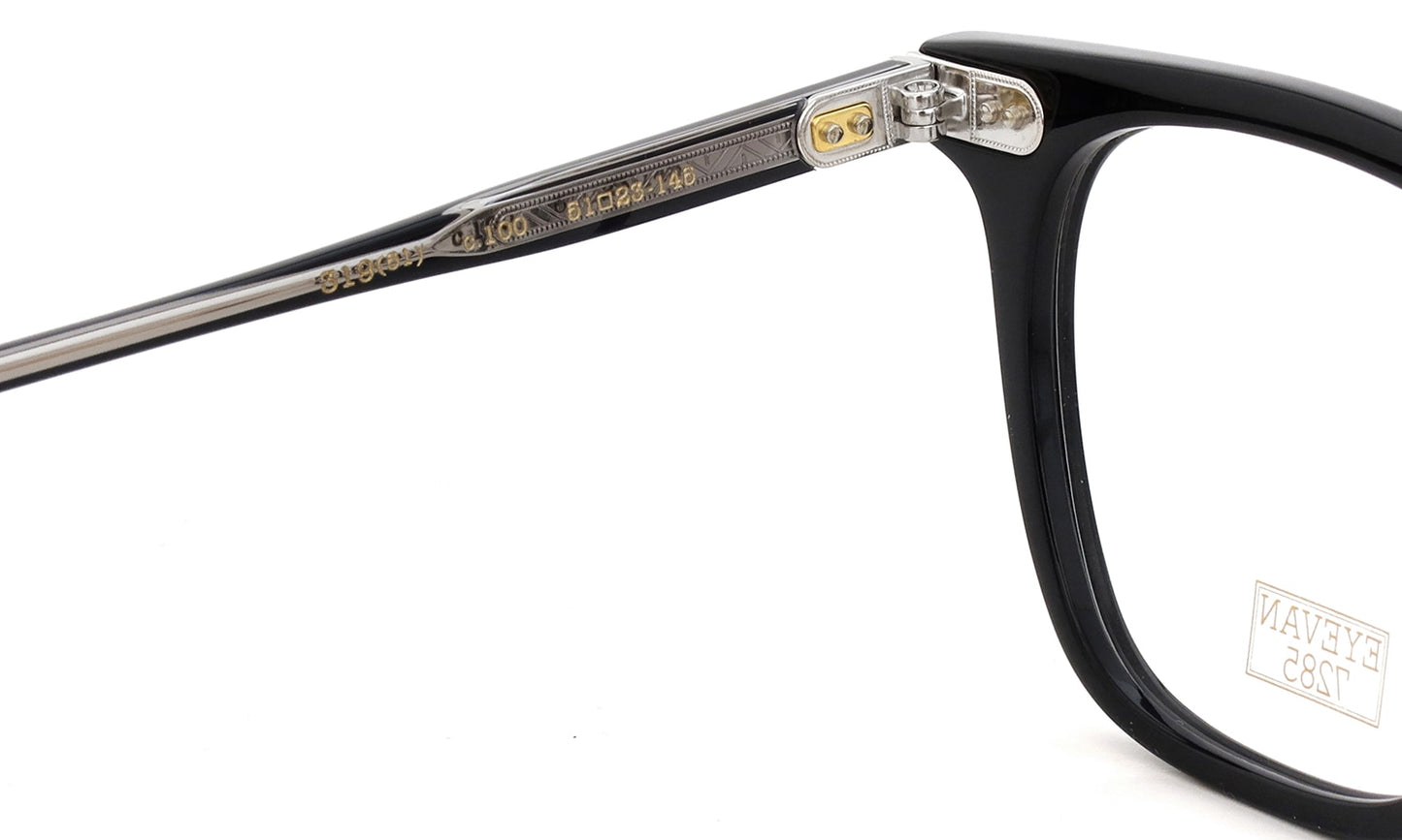EYEVAN7285 EYEGLASS FRAME 319 C.100 BLACK