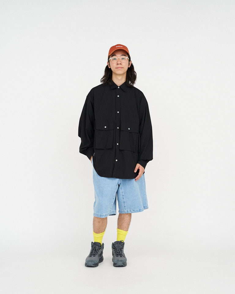 FreshService MICRO TYPEWRITER FLAP POCKET L/S SHIRT