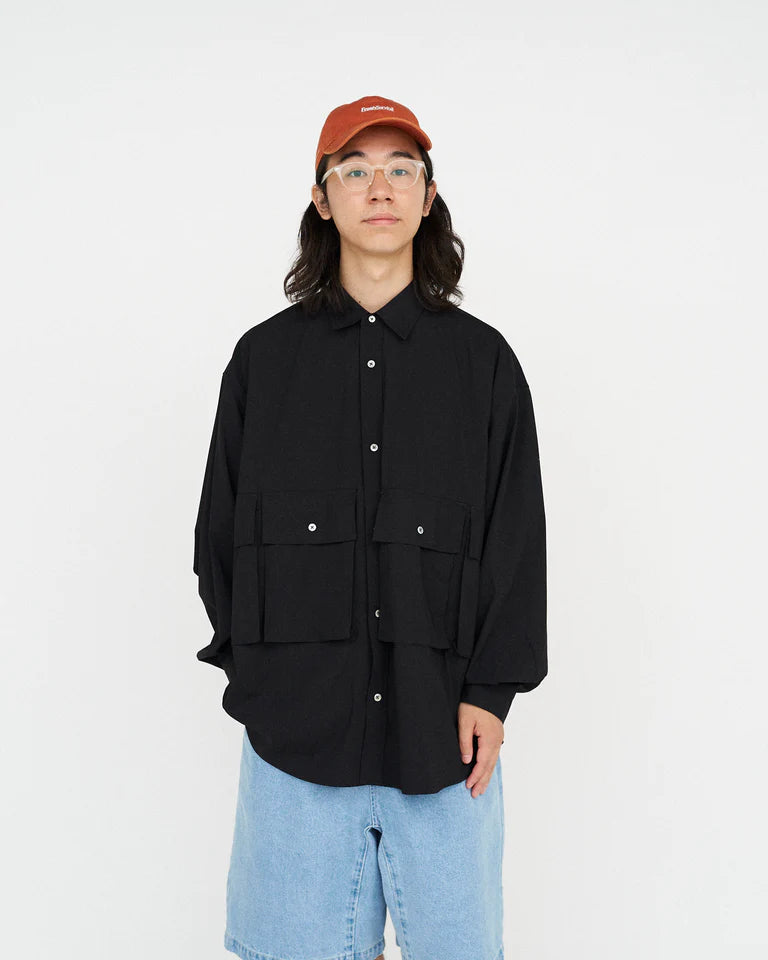 FreshService MICRO TYPEWRITER FLAP POCKET L/S SHIRT – unexpected store