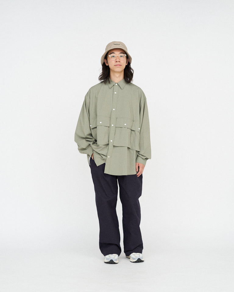 FreshService MICRO TYPEWRITER FLAP POCKET L/S SHIRT – unexpected store