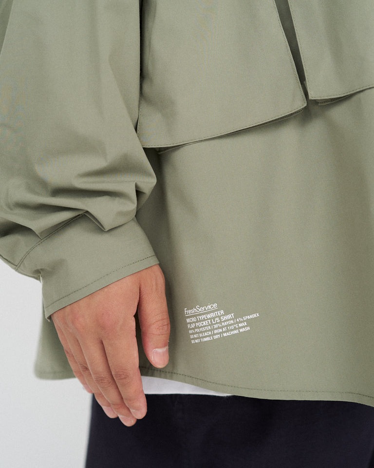 FreshService MICRO TYPEWRITER FLAP POCKET L/S SHIRT – unexpected store