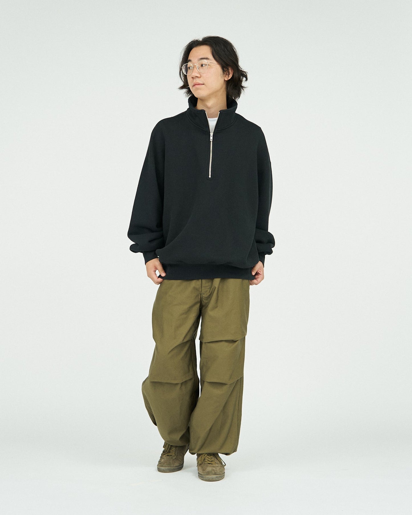 FreshService HEAVY OZ HALF ZIP PULLOVER