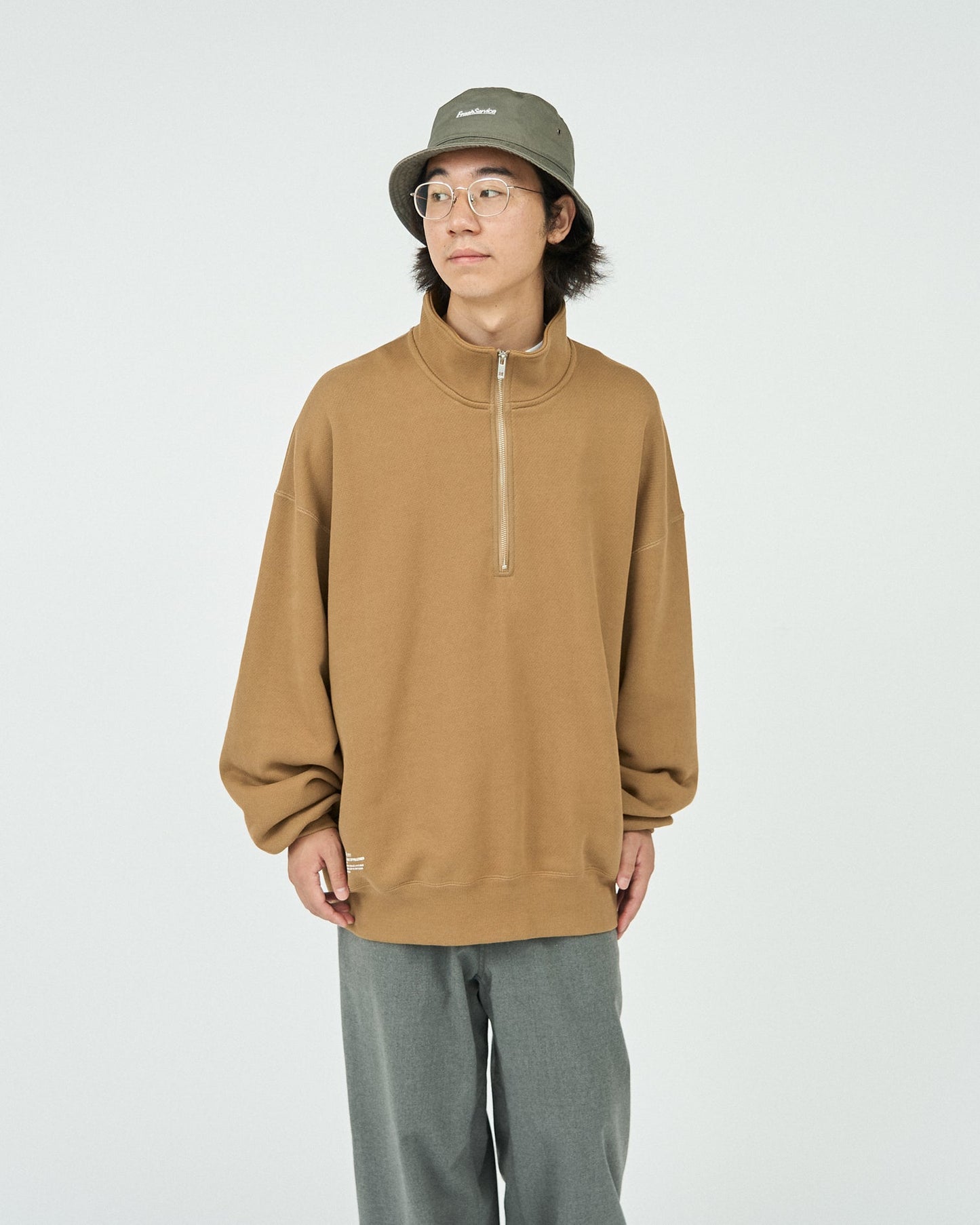 FreshService HEAVY OZ HALF ZIP PULLOVER