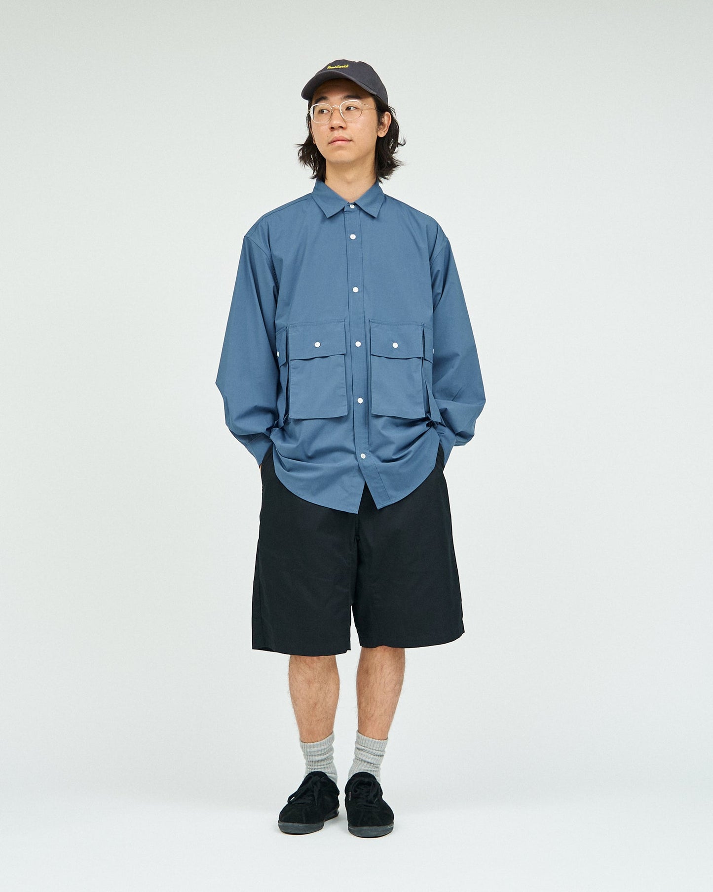 FreshService MICRO TYPEWRITER FLAP POCKET L/S SHIRT