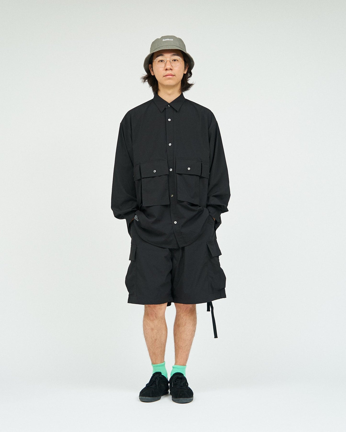 FreshService MICRO TYPEWRITER FLAP POCKET L/S SHIRT