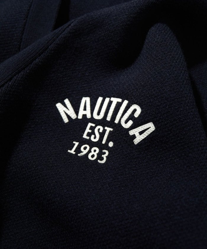 NAUTICA JAPAN Felt Patch Arch Logo V-neck Cardigan