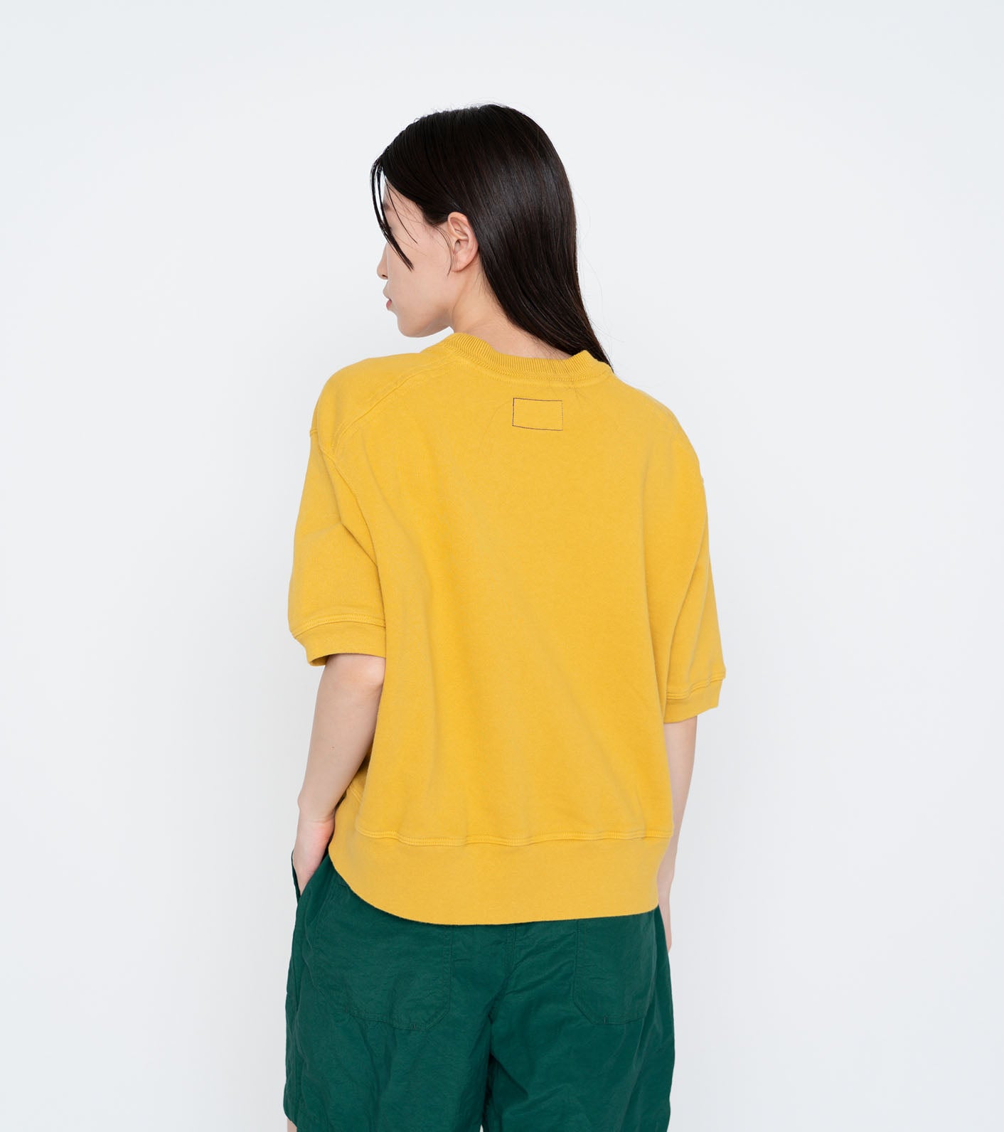 Mustard north face t hot sale shirt