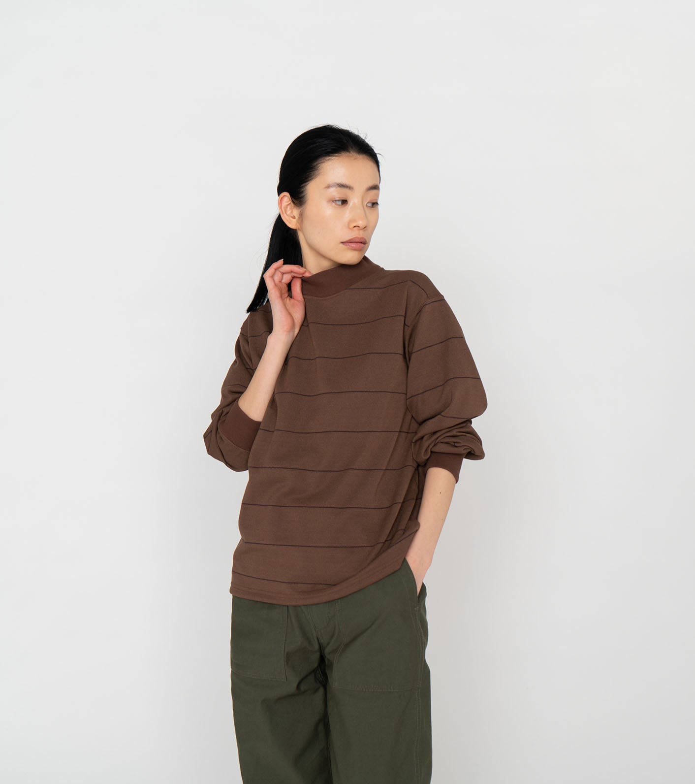 THE NORTH FACE PURPLE LABEL Field Striped Mockneck