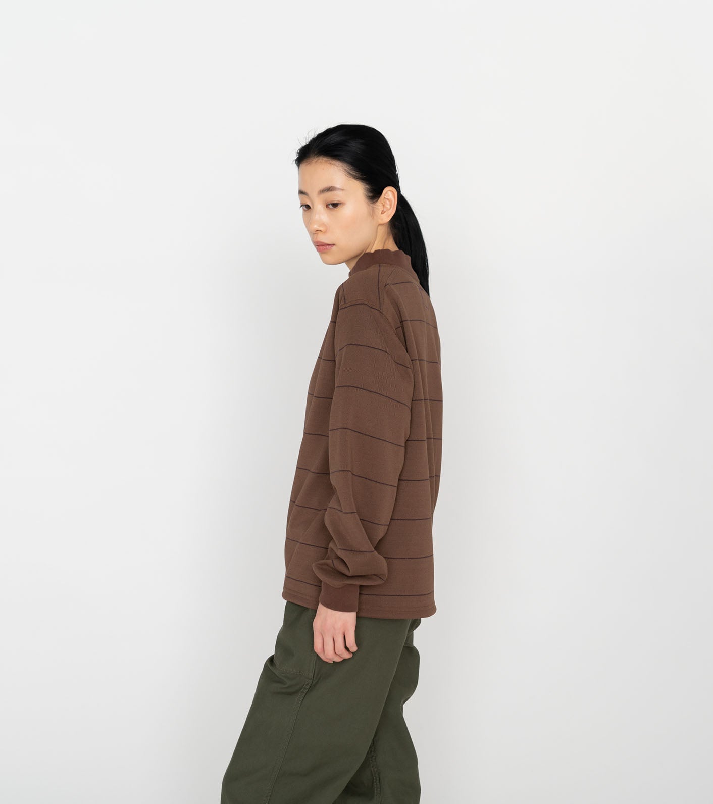 THE NORTH FACE PURPLE LABEL Field Striped Mockneck