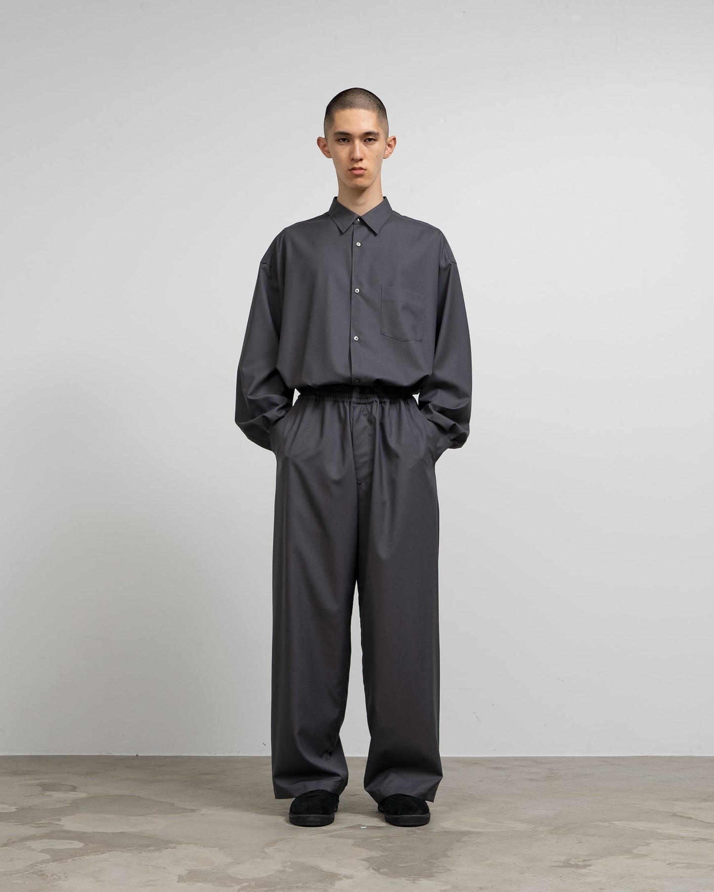 Graphpaper Fine Wool Tropical Easy Wide Pants