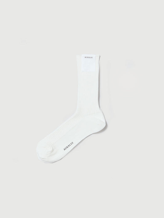 AURALEE GIZA HIGH GAUGE SOCKS