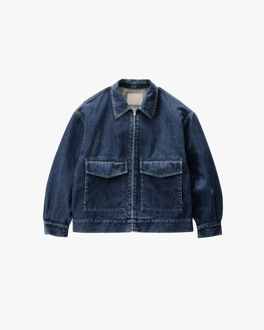 Graphpaper Selvage Denim Zip Jacket - DARK FADE