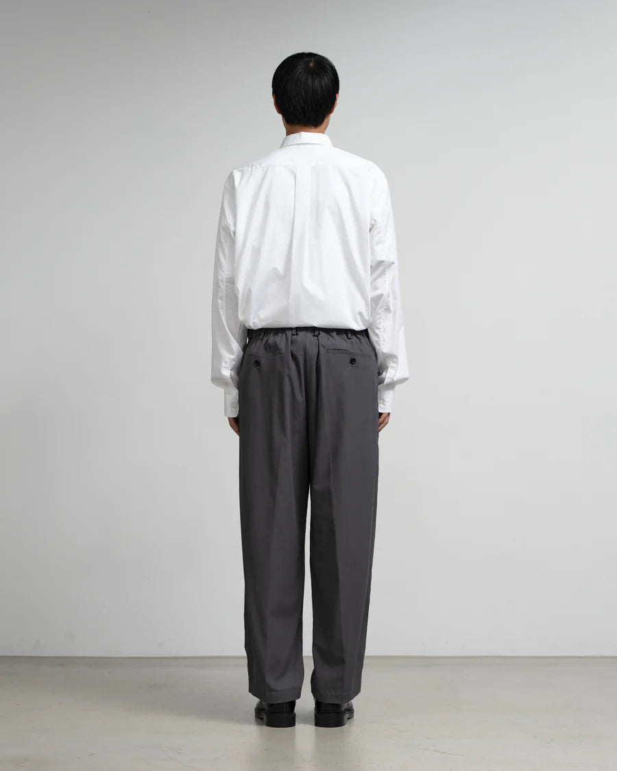 Graphpaper Wooly Cotton Twill Wide Tapered Slacks