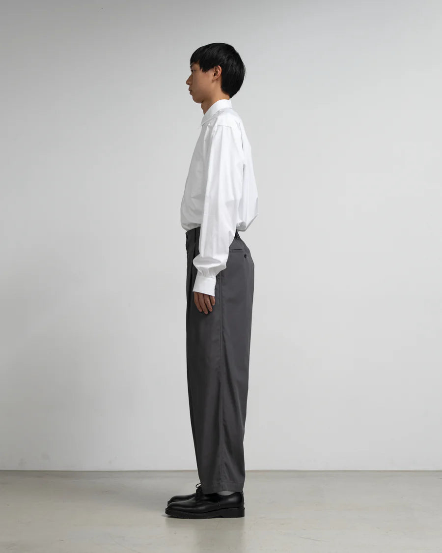 Graphpaper Wooly Cotton Twill Wide Tapered Slacks
