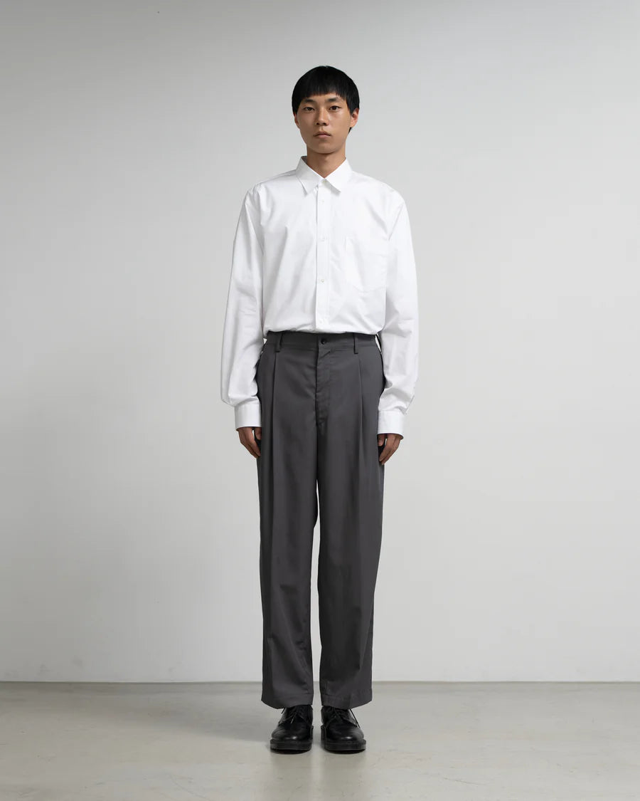 Graphpaper Wooly Cotton Twill Wide Tapered Slacks