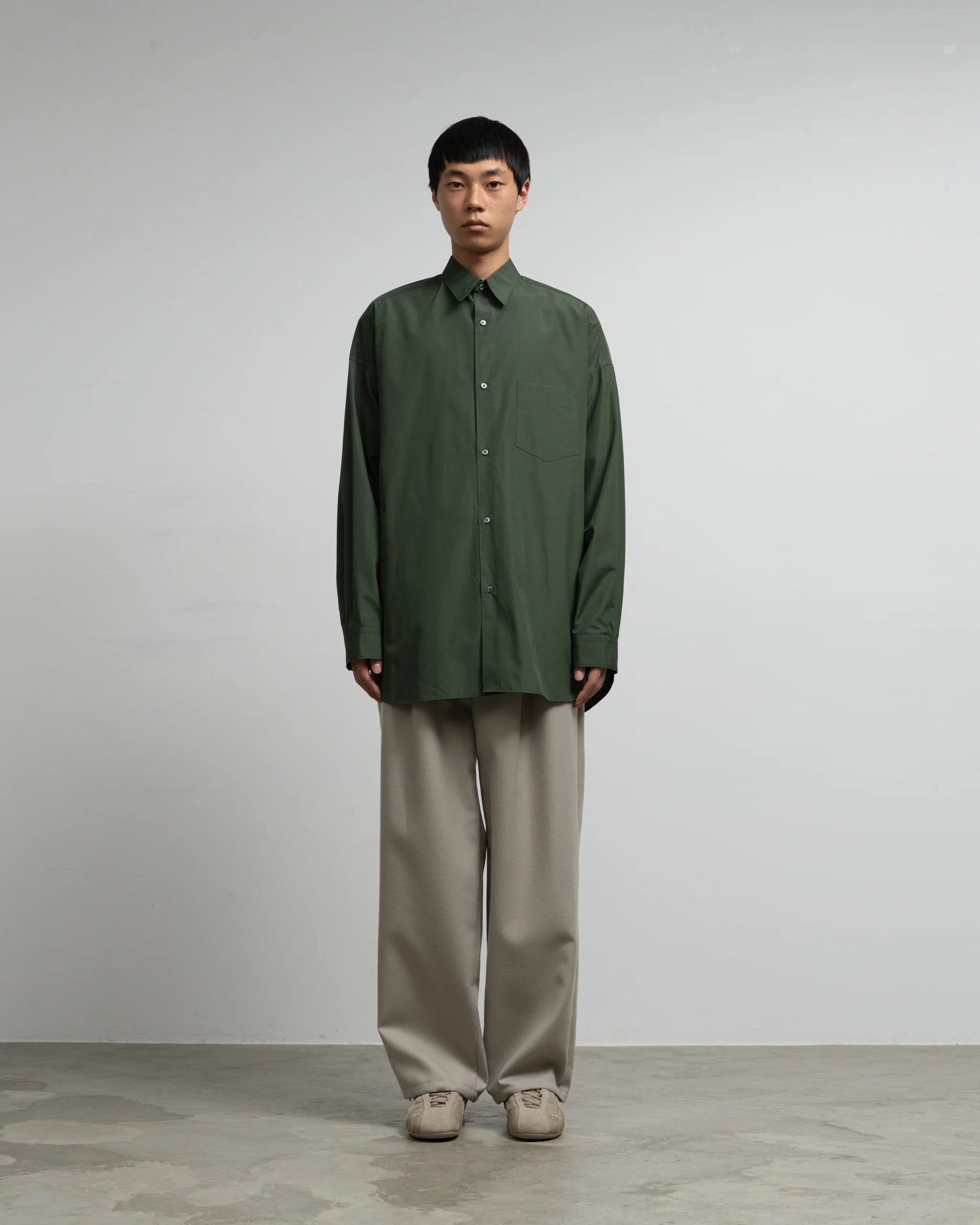 Graphpaper Silicon Poplin Oversized Regular Collar Shirt Graphpaper Silicon Poplin Oversized Regular Collar Shirt