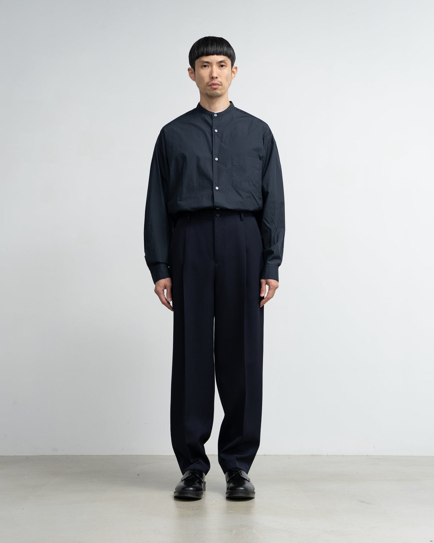 Graphpaper Scale Off Wool Tapered Trousers