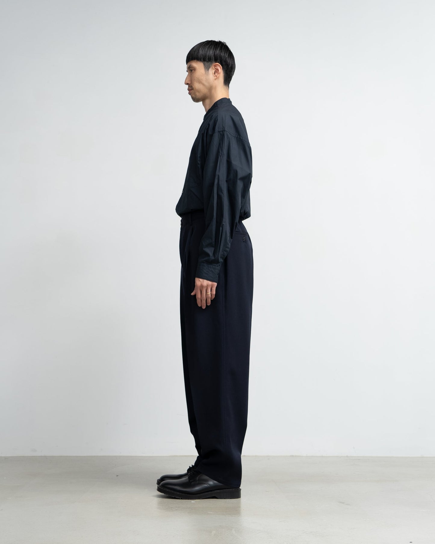 Graphpaper Scale Off Wool Tapered Trousers