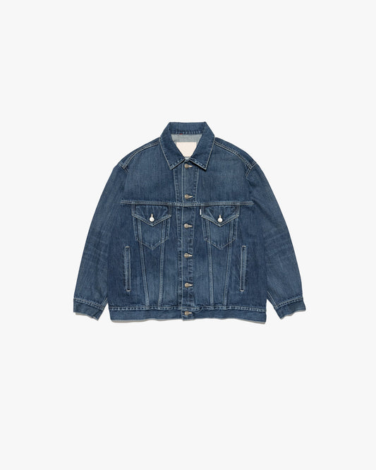 Graphpaper Selvage Denim Trucker Jacket - Dark Fade