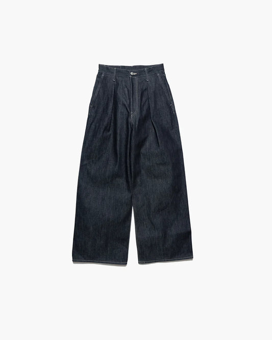 Graphpaper Selvage Denim Two Tuck Wide Pants - RIGID