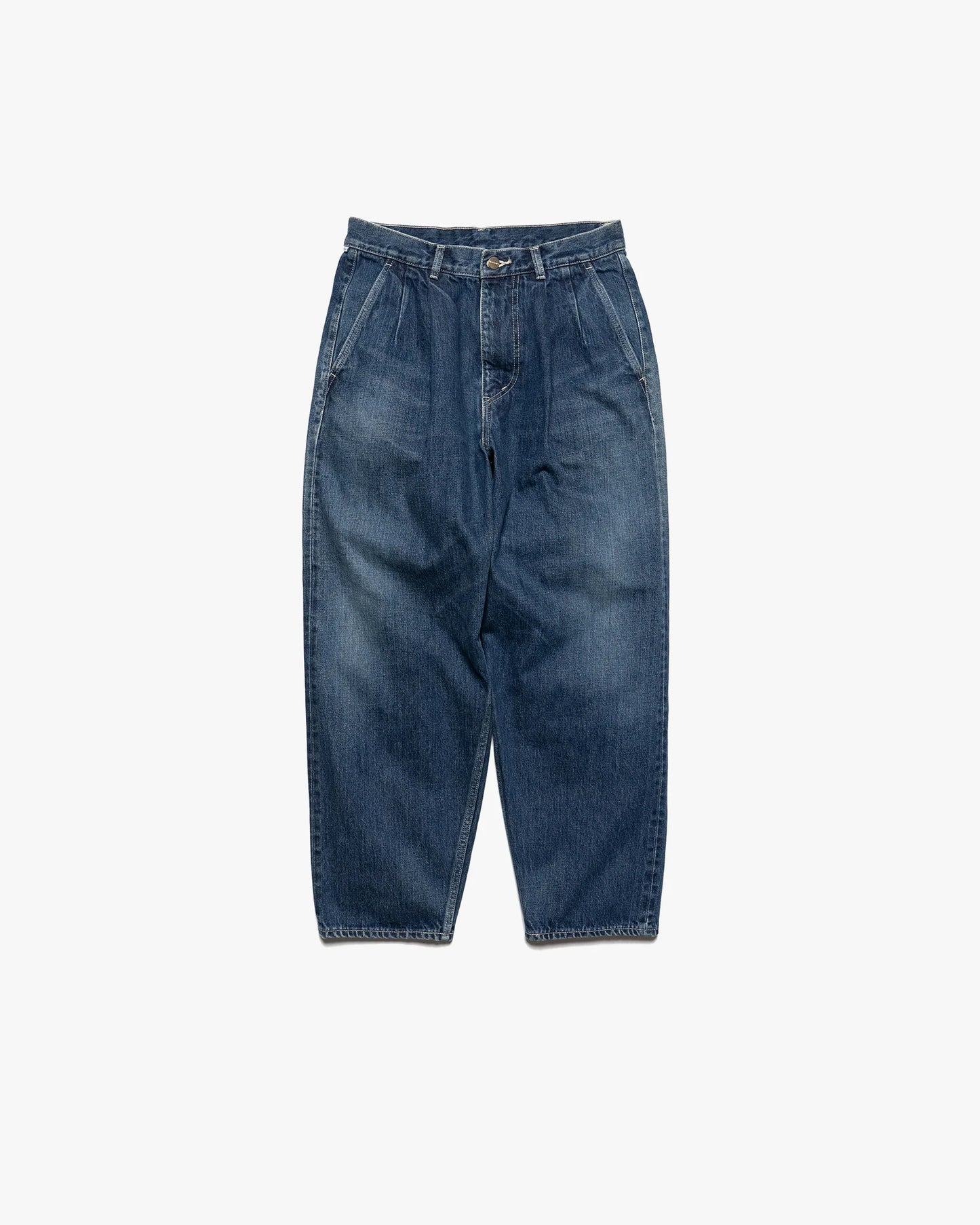 Graphpaper Selvage Denim Two Tuck Tapered Pants - DARK FADE ...