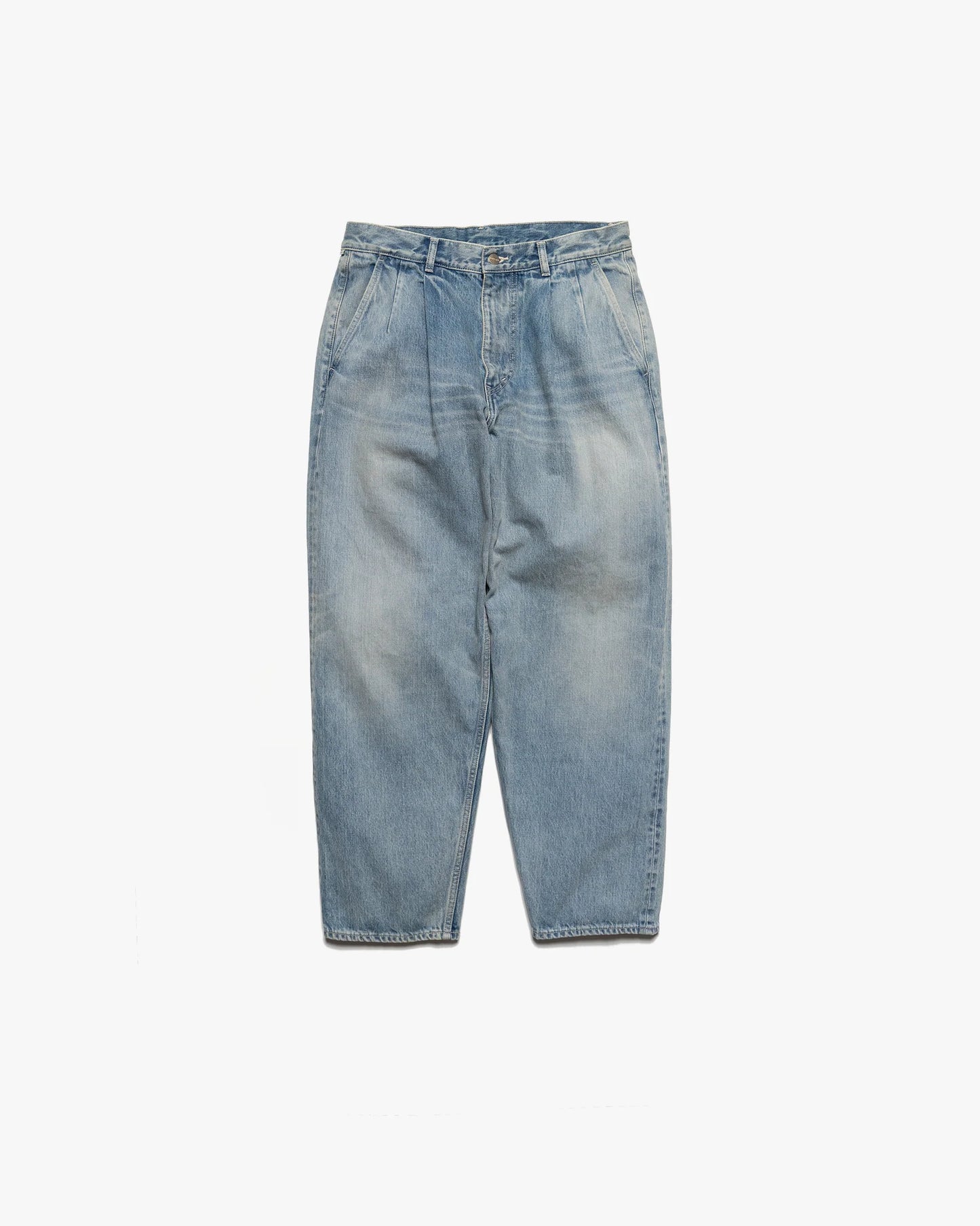 Graphpaper Selvage Denim Two Tuck Tapered Pants - LIGHT FADE ...