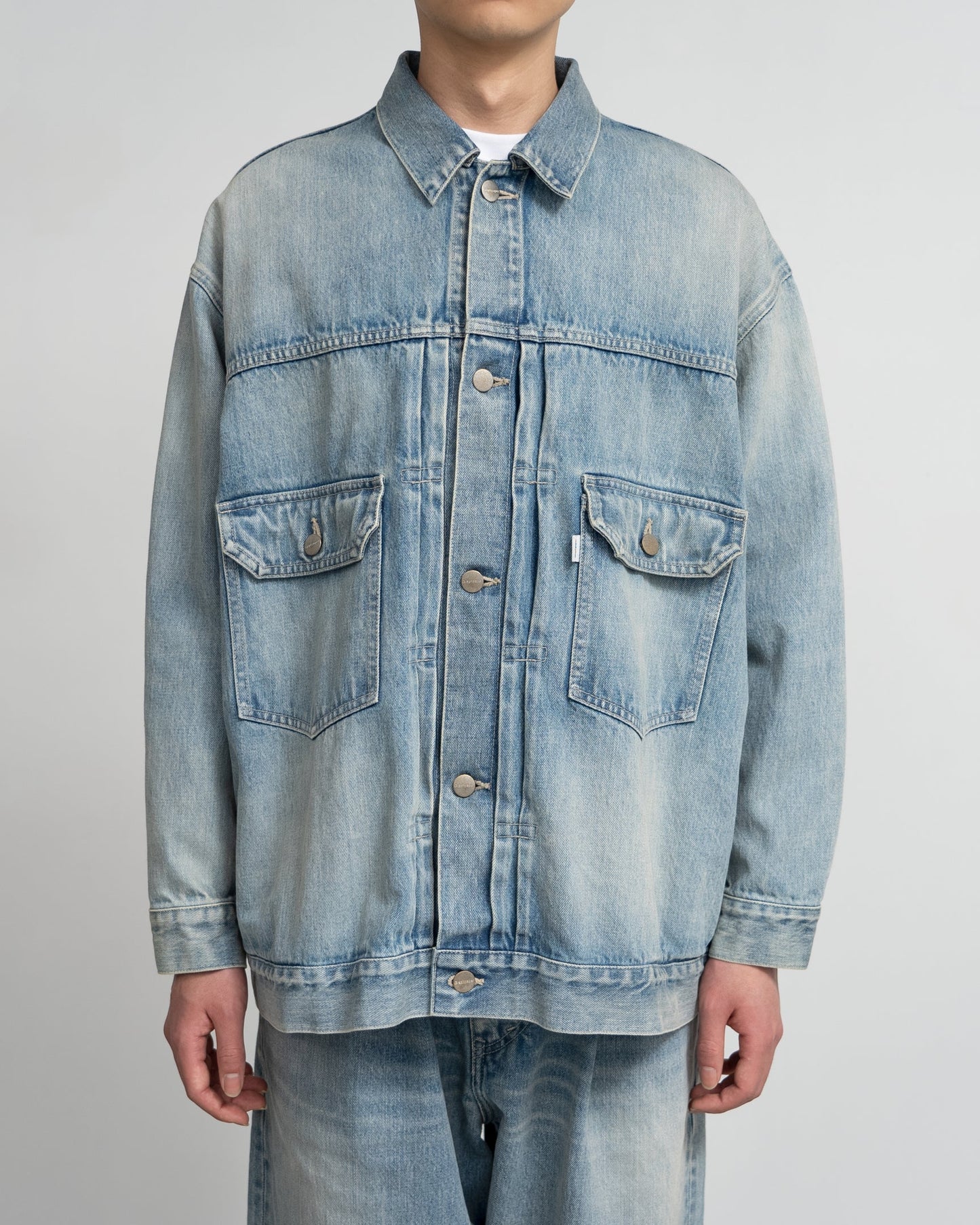 Graphpaper Selvage Denim Jacket - Light Fade