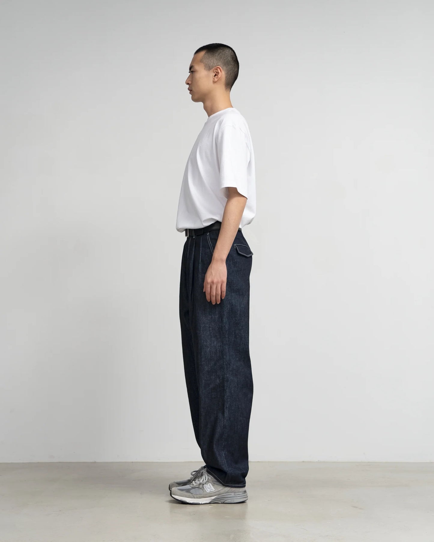 Graphpaper Selvage Denim Two Tuck Tapered Pants - RIGID