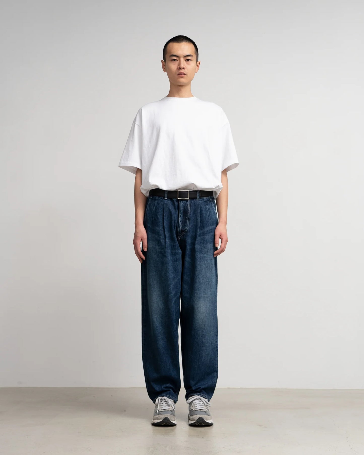 Graphpaper Selvage Denim Two Tuck Tapered Pants - DARK FADE