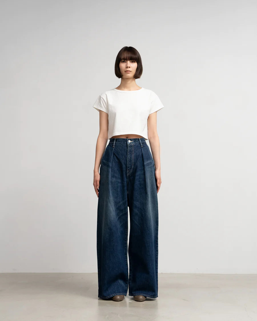 パンツ Graphpaper Selvage Denim Two Tuck Wide Graphpaper Selvage Denim Two Tuck Wide Pants - DARK FADE
