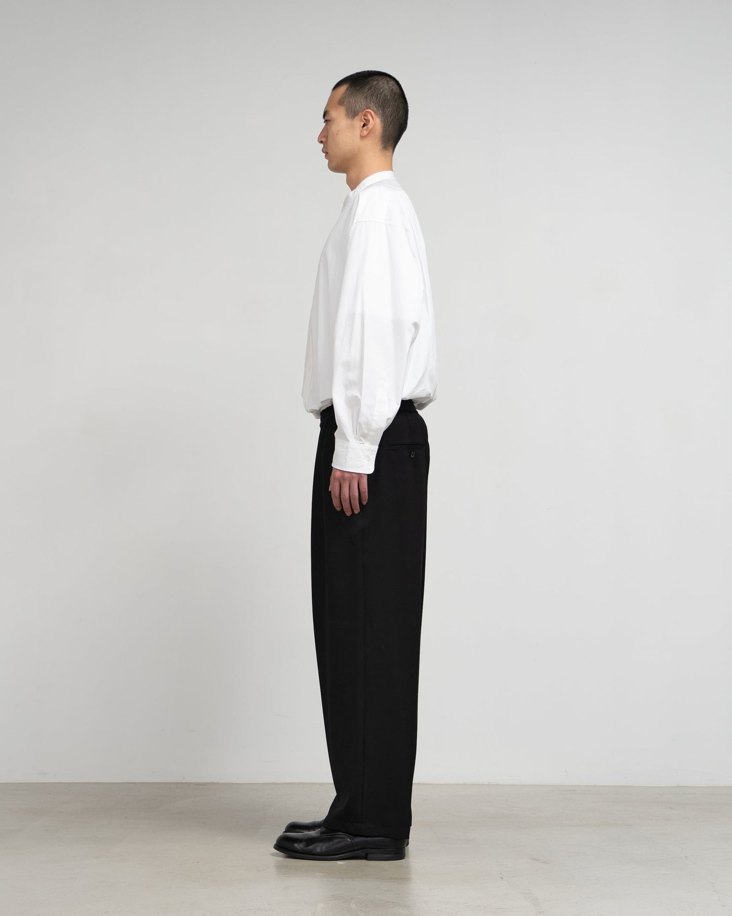 Graphpaper Wool Doeskin Two Tuck Wide Pants