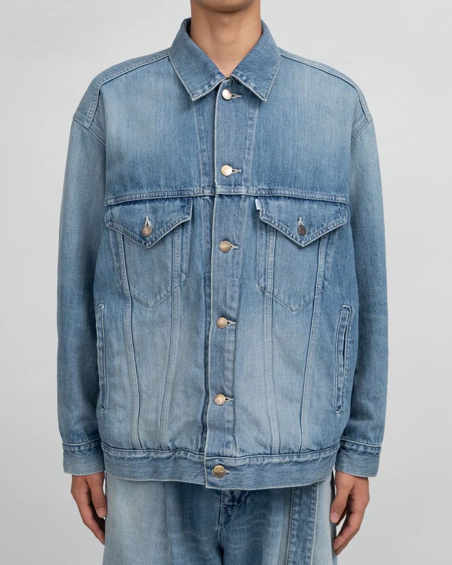 Graphpaper Selvage Denim Trucker Jacket - Light Fade