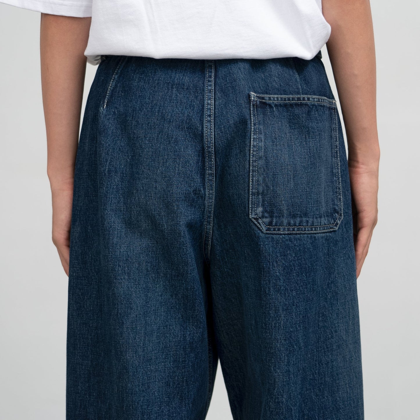 Graphpaper Selvage Denim Belted Pants - DARK FADE