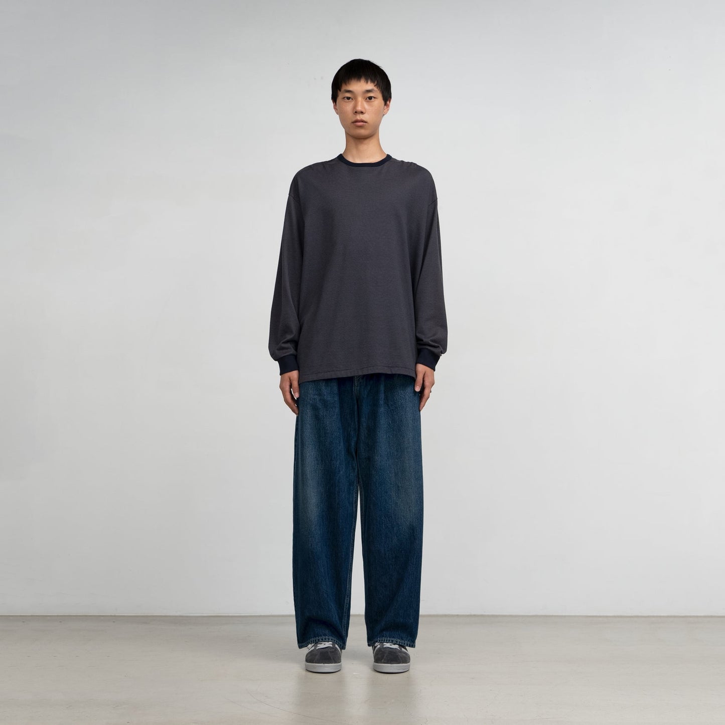 Graphpaper Selvage Denim Two Tuck Pants - DARK FADE