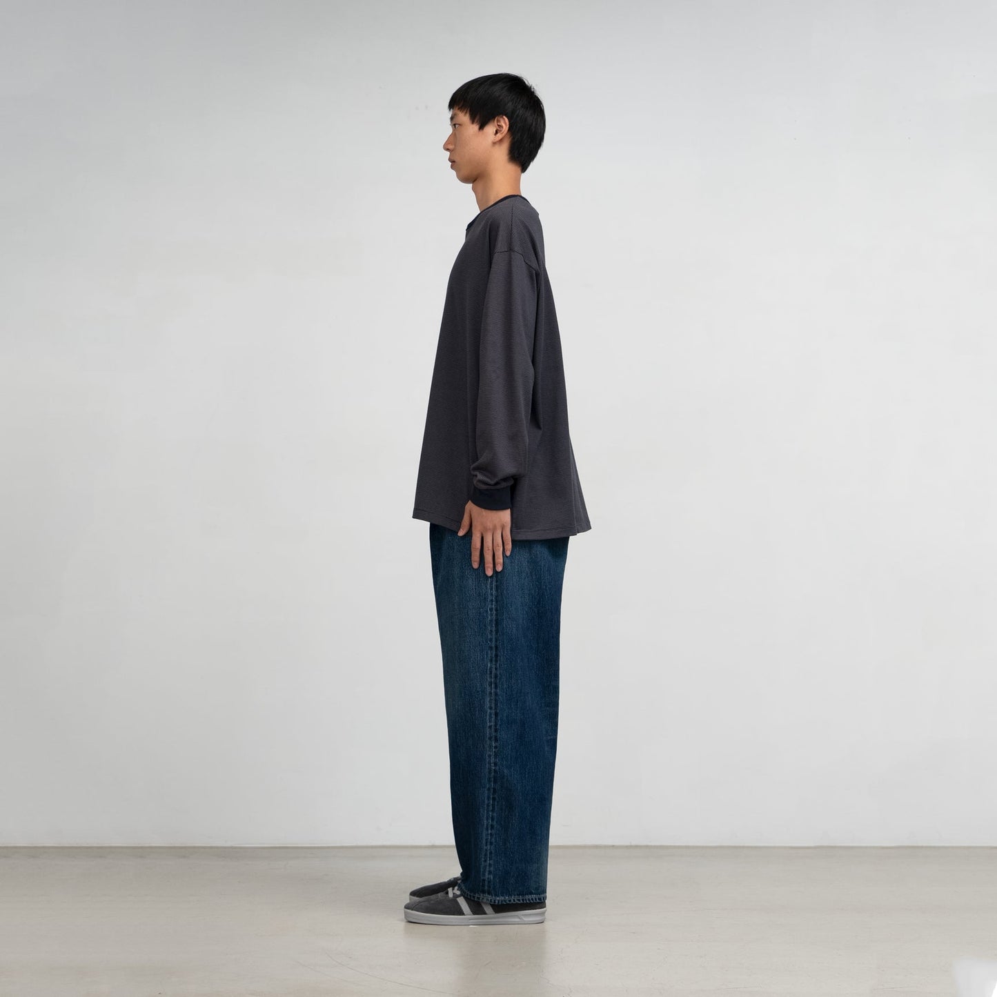 Graphpaper Selvage Denim Two Tuck Pants - DARK FADE