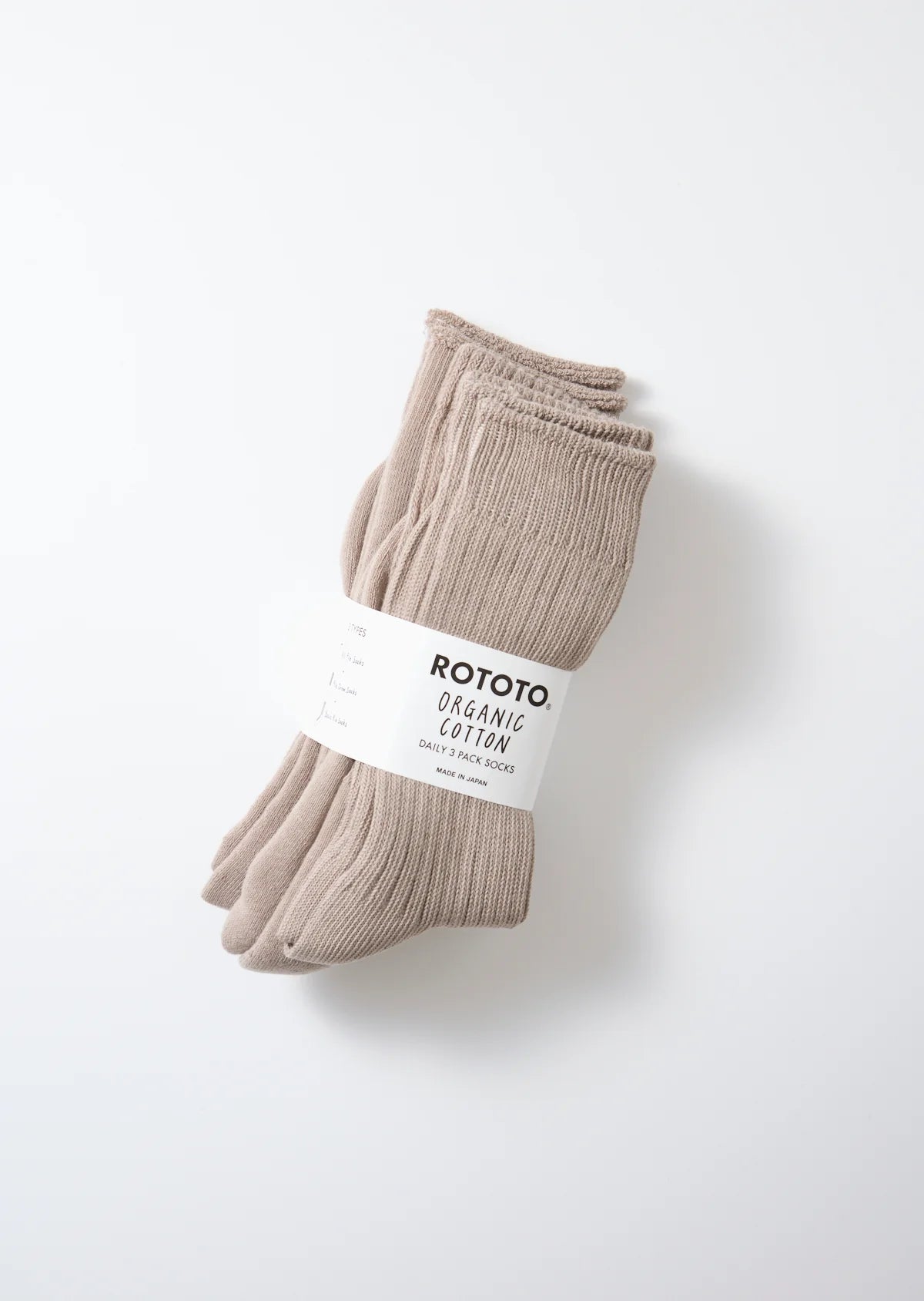 RoToTo ORGANIC DAILY 3 PACK CREW SOCKS