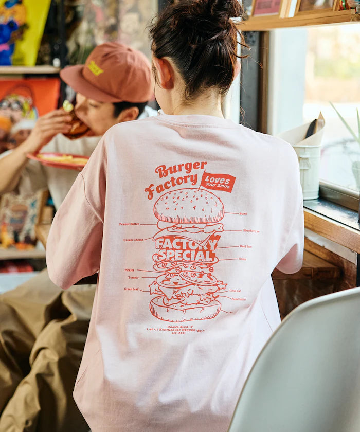 Burger Factory x FREAK'S STORE Burger Factory Special Big Silhouette Back Print Crew Neck T-shirt