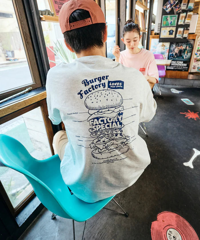 Burger Factory x FREAK'S STORE Burger Factory Special Big Silhouette Back Print Crew Neck T-shirt