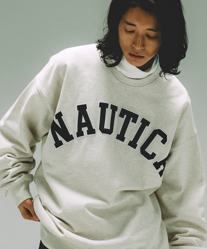 NAUTICA JAPAN Arch Logo Crewneck Sweatshirt